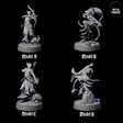 Four Noble Leonin Huntresses Miniature for Dungeons and Dragons, Pathfinder or other TTRPGs