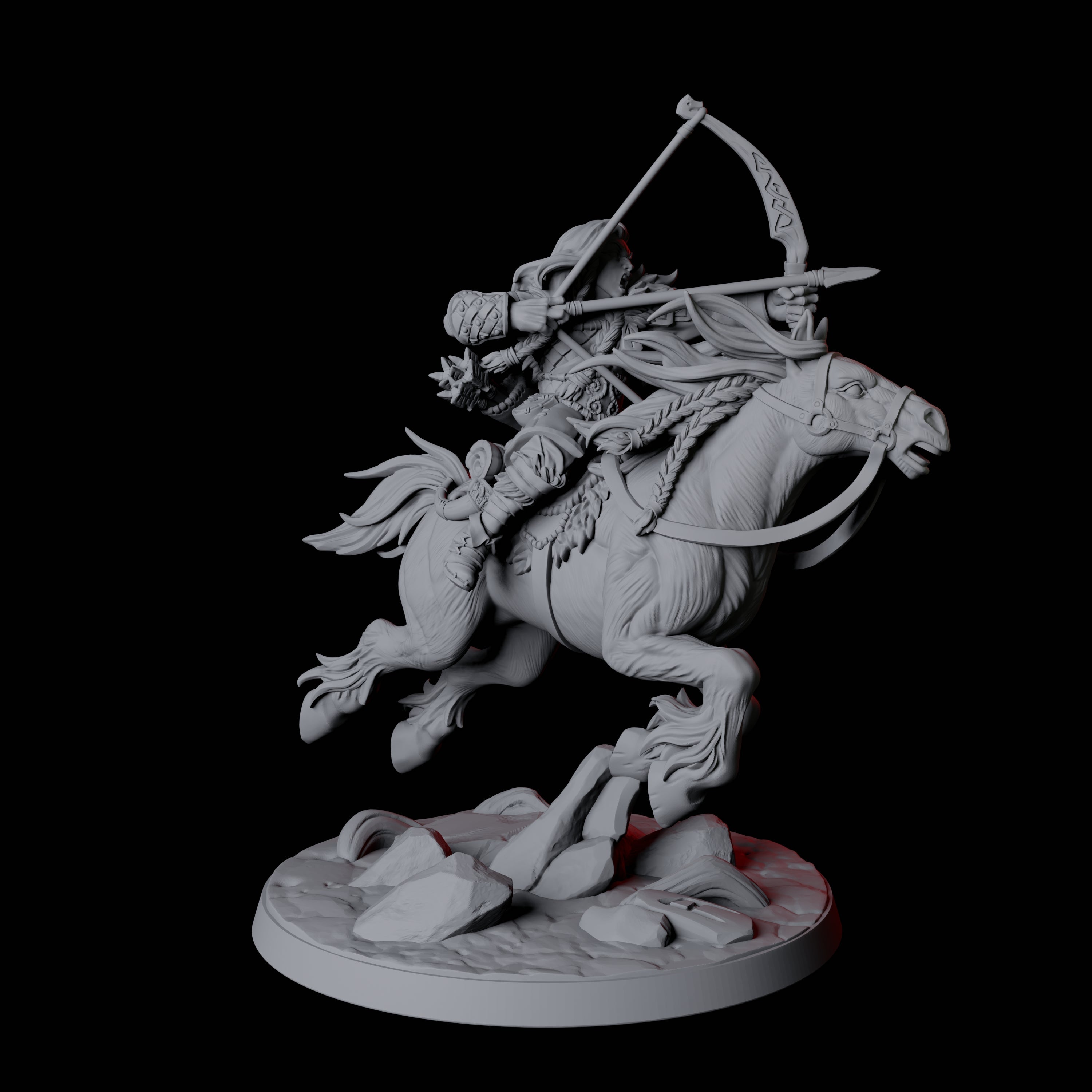 Four Northmen Warrior Horsemen Miniature for Dungeons and Dragons, Pathfinder or other TTRPGs