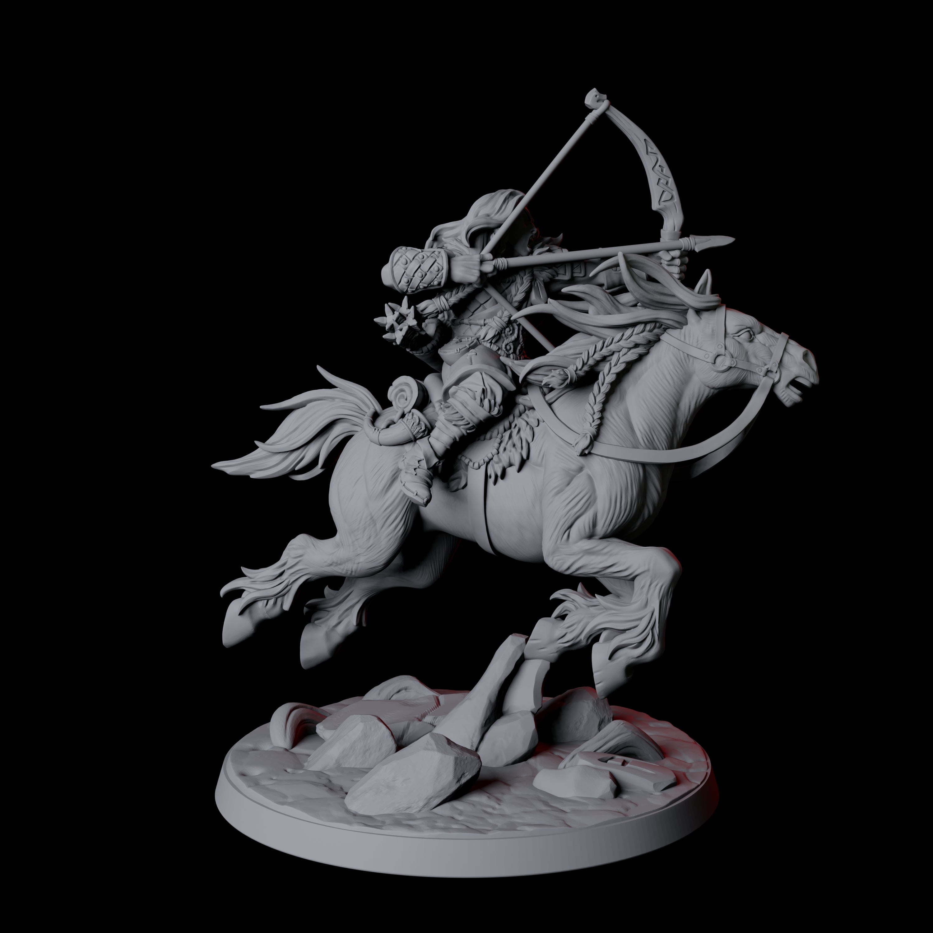 Four Northmen Warrior Horsemen Miniature for Dungeons and Dragons, Pathfinder or other TTRPGs