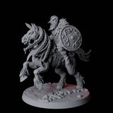 Four Northmen Warrior Horsemen Miniature for Dungeons and Dragons, Pathfinder or other TTRPGs