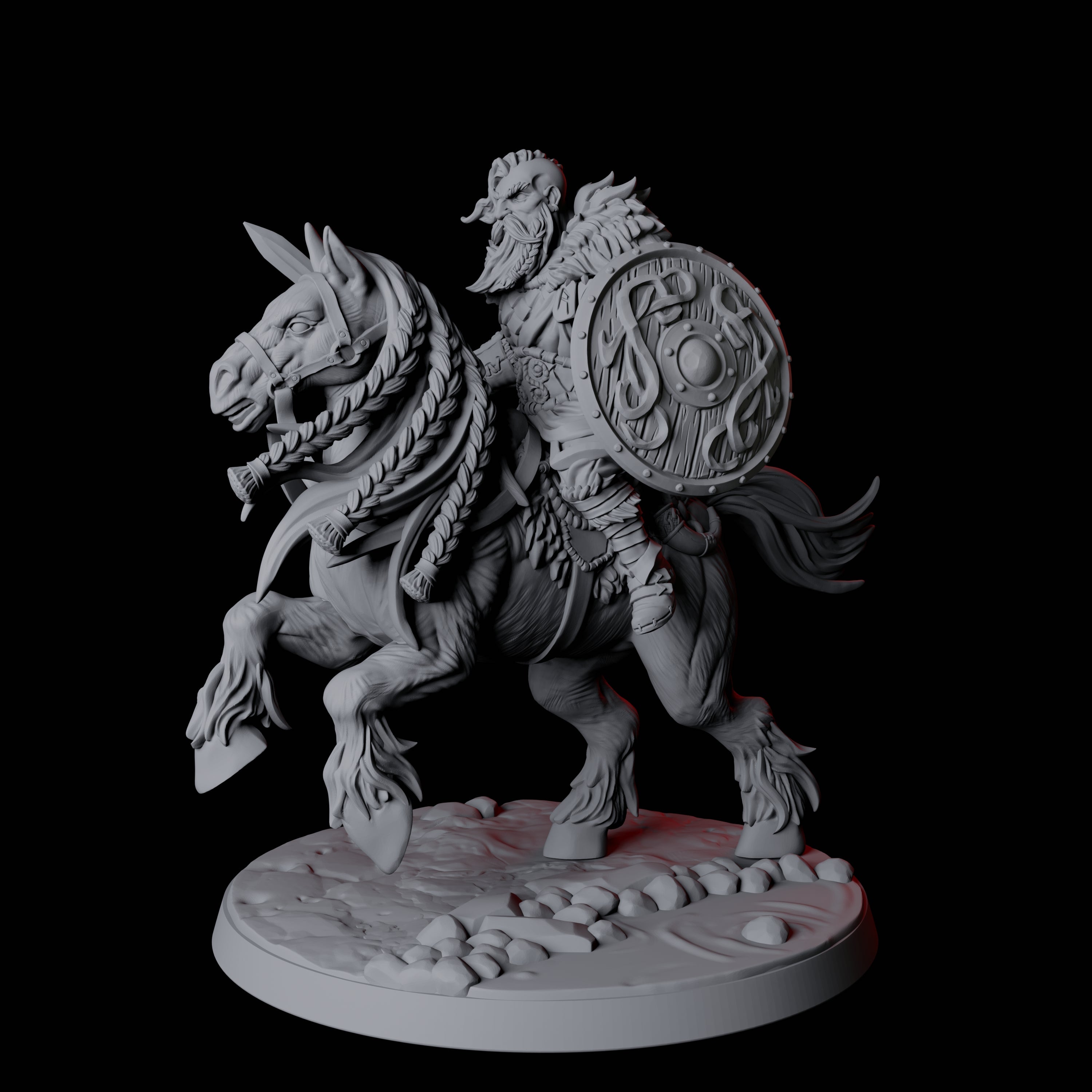 Four Northmen Warrior Horsemen Miniature for Dungeons and Dragons, Pathfinder or other TTRPGs