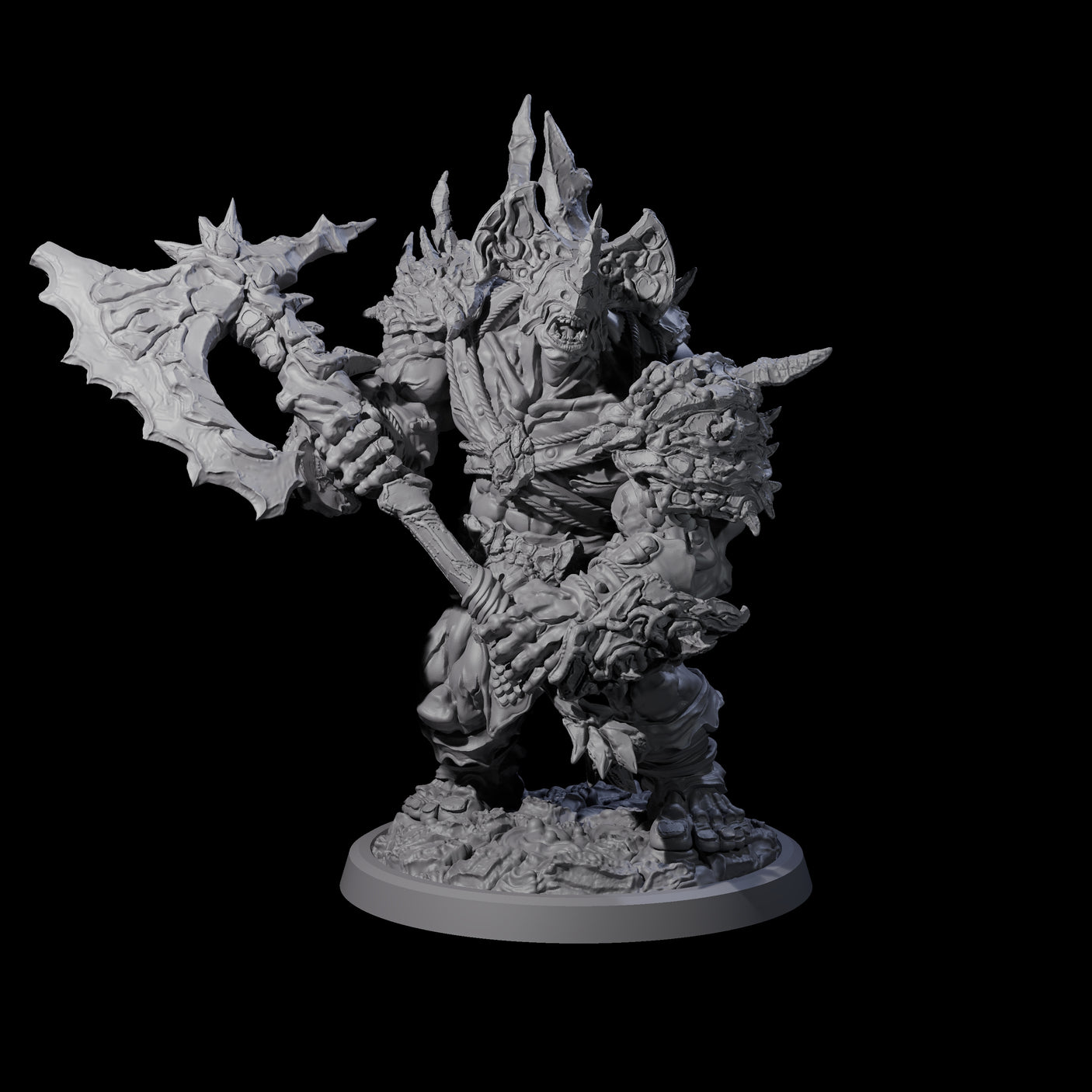 Four Oceanbound Ogres Miniature for Dungeons and Dragons, Pathfinder or other TTRPGs