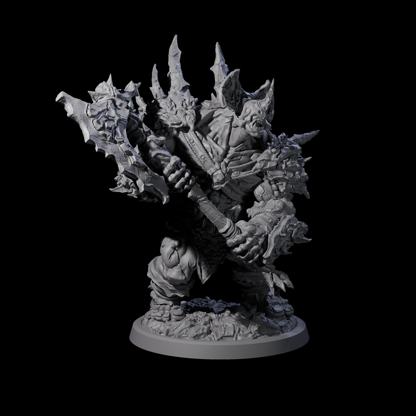 Four Oceanbound Ogres Miniature for Dungeons and Dragons, Pathfinder or other TTRPGs