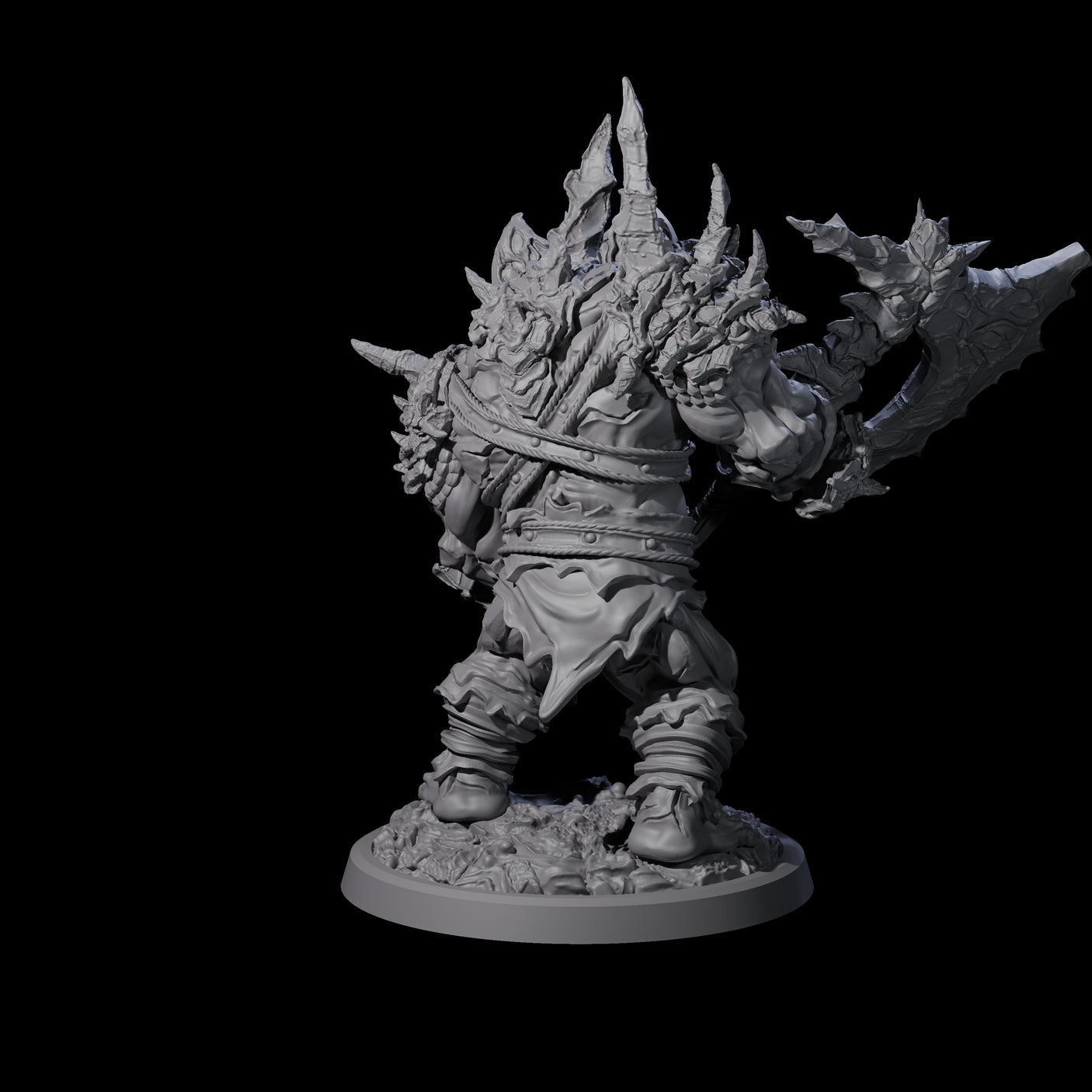 Four Oceanbound Ogres Miniature for Dungeons and Dragons, Pathfinder or other TTRPGs