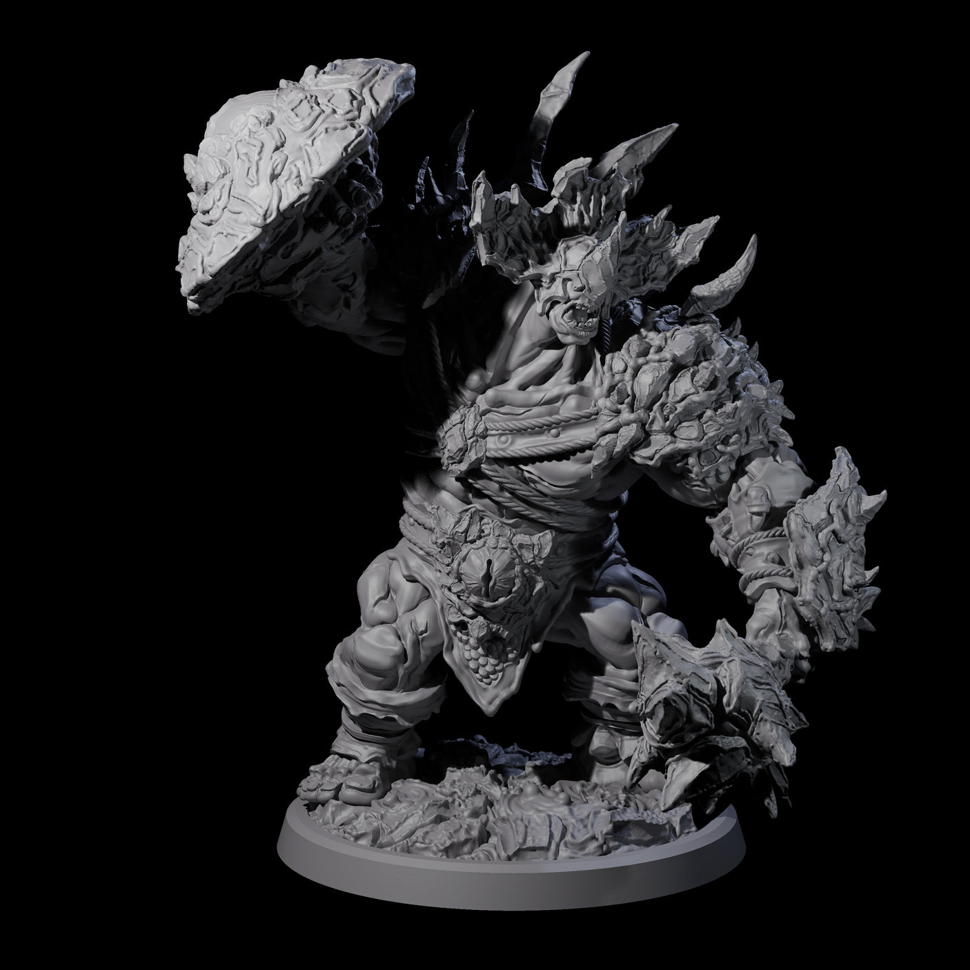 Four Oceanbound Ogres Miniature for Dungeons and Dragons, Pathfinder or other TTRPGs