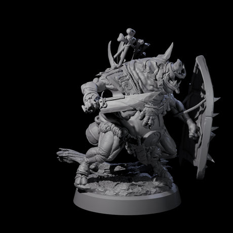 Four Oinking Boarfolk Soldiers Miniature for Dungeons and Dragons, Pathfinder or other TTRPGs