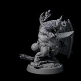 Four Oinking Boarfolk Soldiers Miniature for Dungeons and Dragons, Pathfinder or other TTRPGs