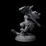 Four Oinking Boarfolk Soldiers Miniature for Dungeons and Dragons, Pathfinder or other TTRPGs