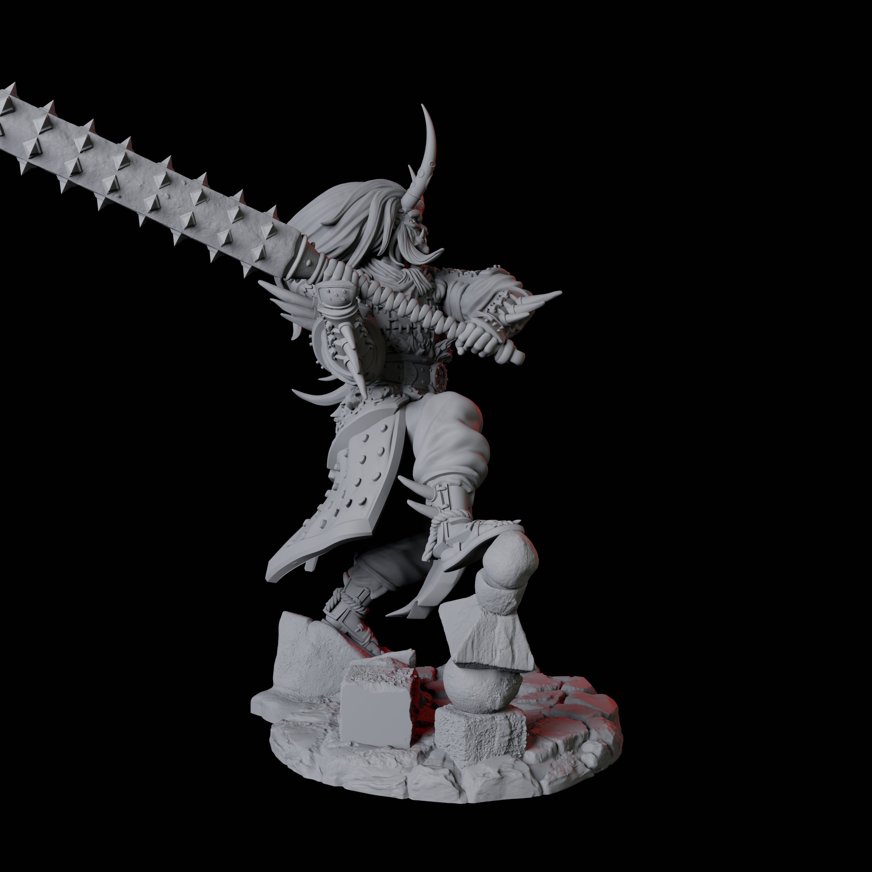 Four Oni Death Samurai Miniature for Dungeons and Dragons, Pathfinder or other TTRPGs