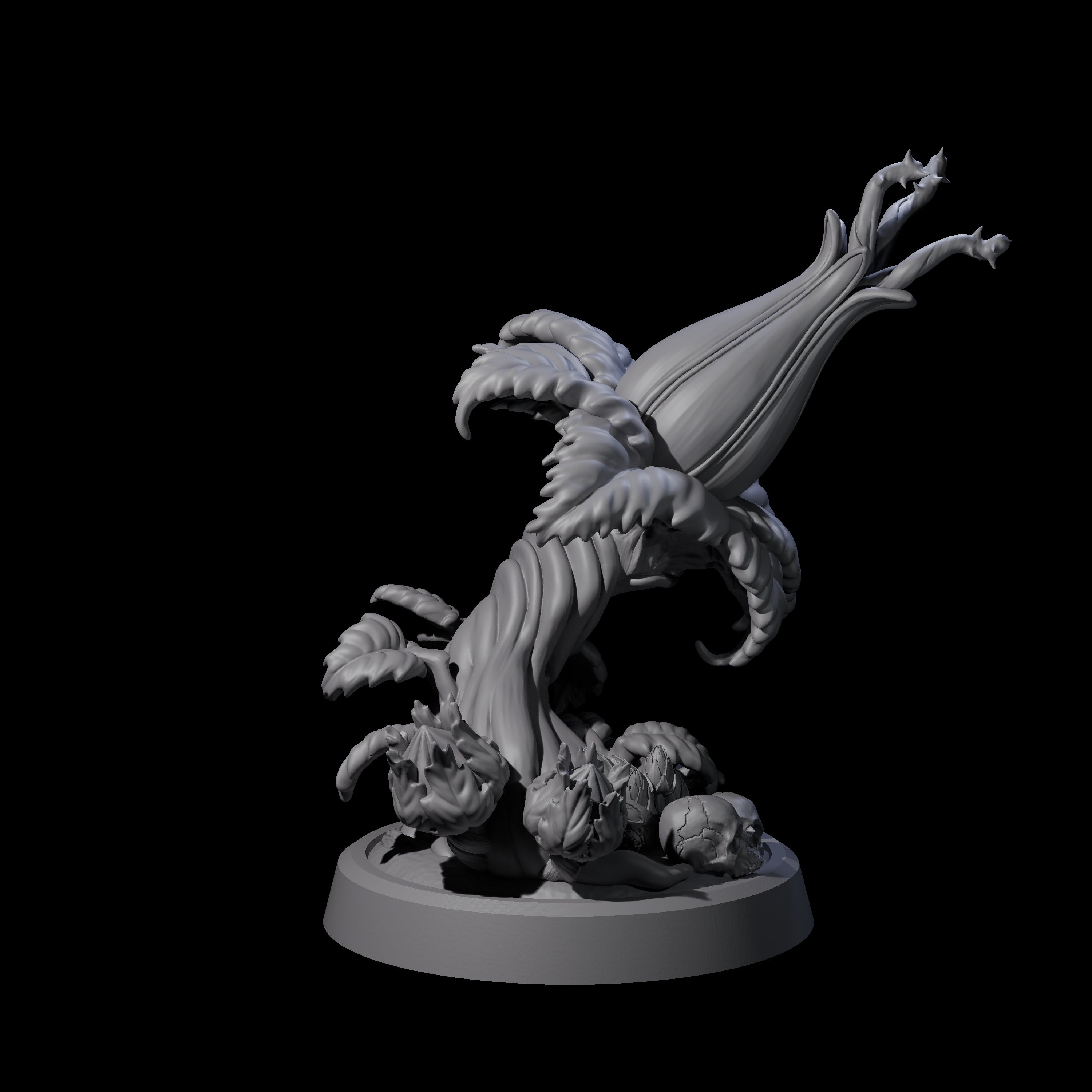 Four Overgrown Violet Fungi Miniature for Dungeons and Dragons, Pathfinder or other TTRPGs