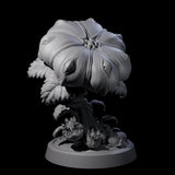 Four Overgrown Violet Fungi Miniature for Dungeons and Dragons, Pathfinder or other TTRPGs