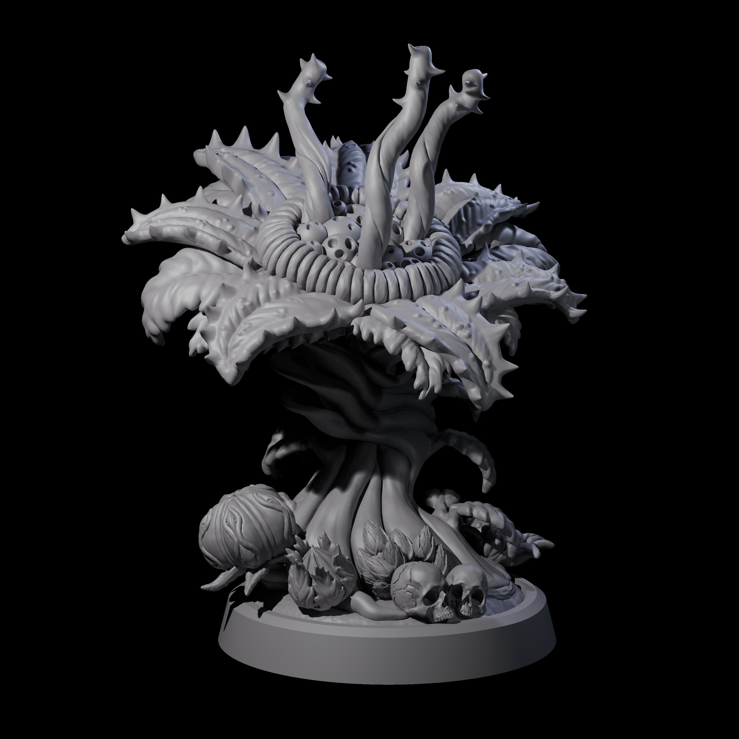 Four Overgrown Violet Fungi Miniature for Dungeons and Dragons, Pathfinder or other TTRPGs