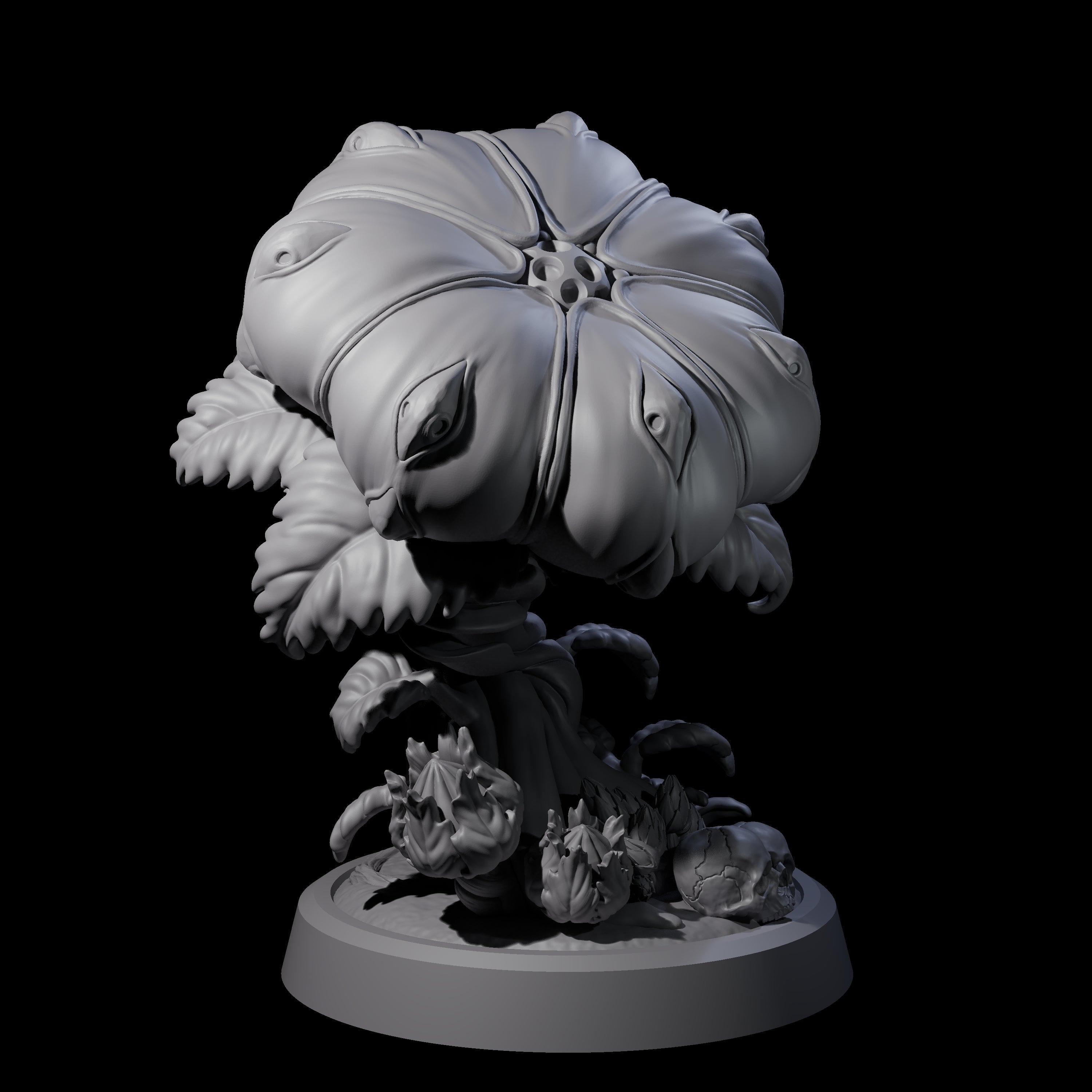 Four Overgrown Violet Fungi Miniature for Dungeons and Dragons, Pathfinder or other TTRPGs