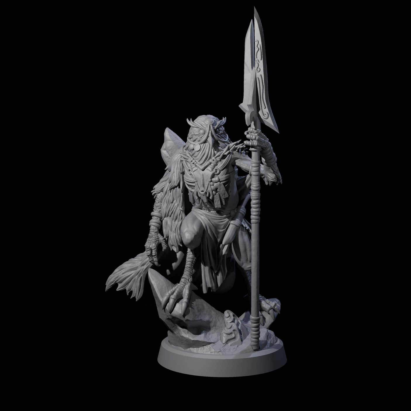 Four Owl-Like Aarakocra Sentinels Miniature for Dungeons and Dragons, Pathfinder or other TTRPGs