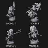 Four Owl-Like Aarakocra Sentinels Miniature for Dungeons and Dragons, Pathfinder or other TTRPGs