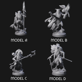 Four Owl-Like Aarakocra Sentinels Miniature for Dungeons and Dragons, Pathfinder or other TTRPGs