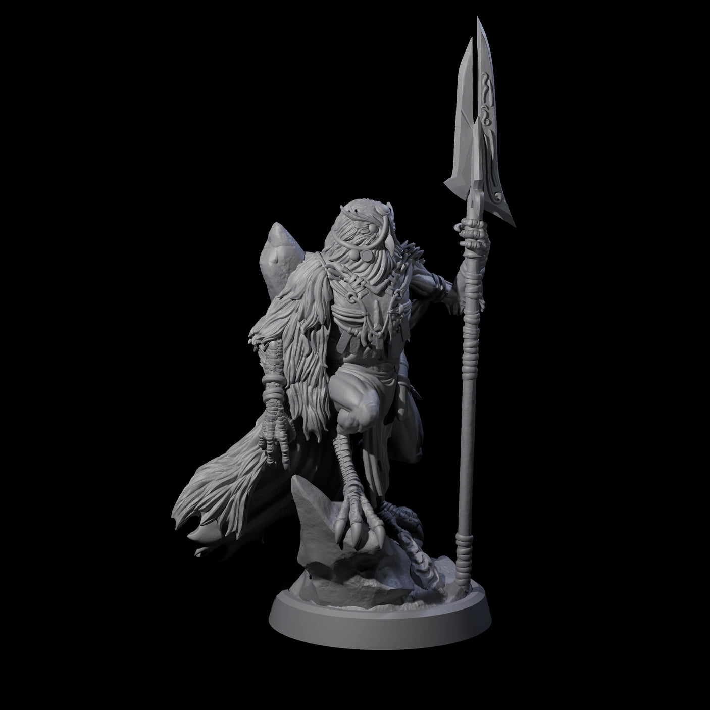 Four Owl-Like Aarakocra Sentinels Miniature for Dungeons and Dragons, Pathfinder or other TTRPGs