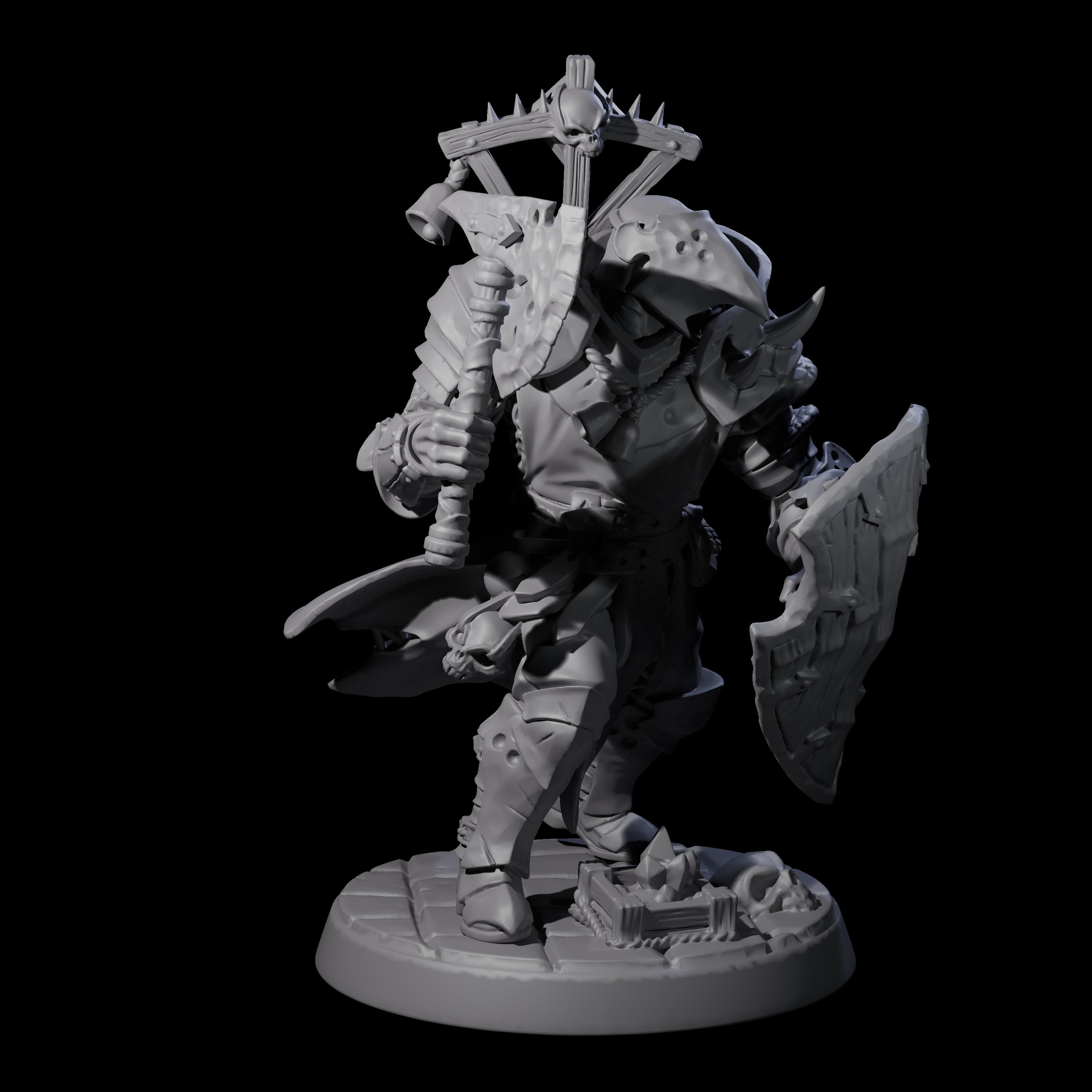 Four Penitent Plague Knights Miniature for Dungeons and Dragons, Pathfinder or other TTRPGs