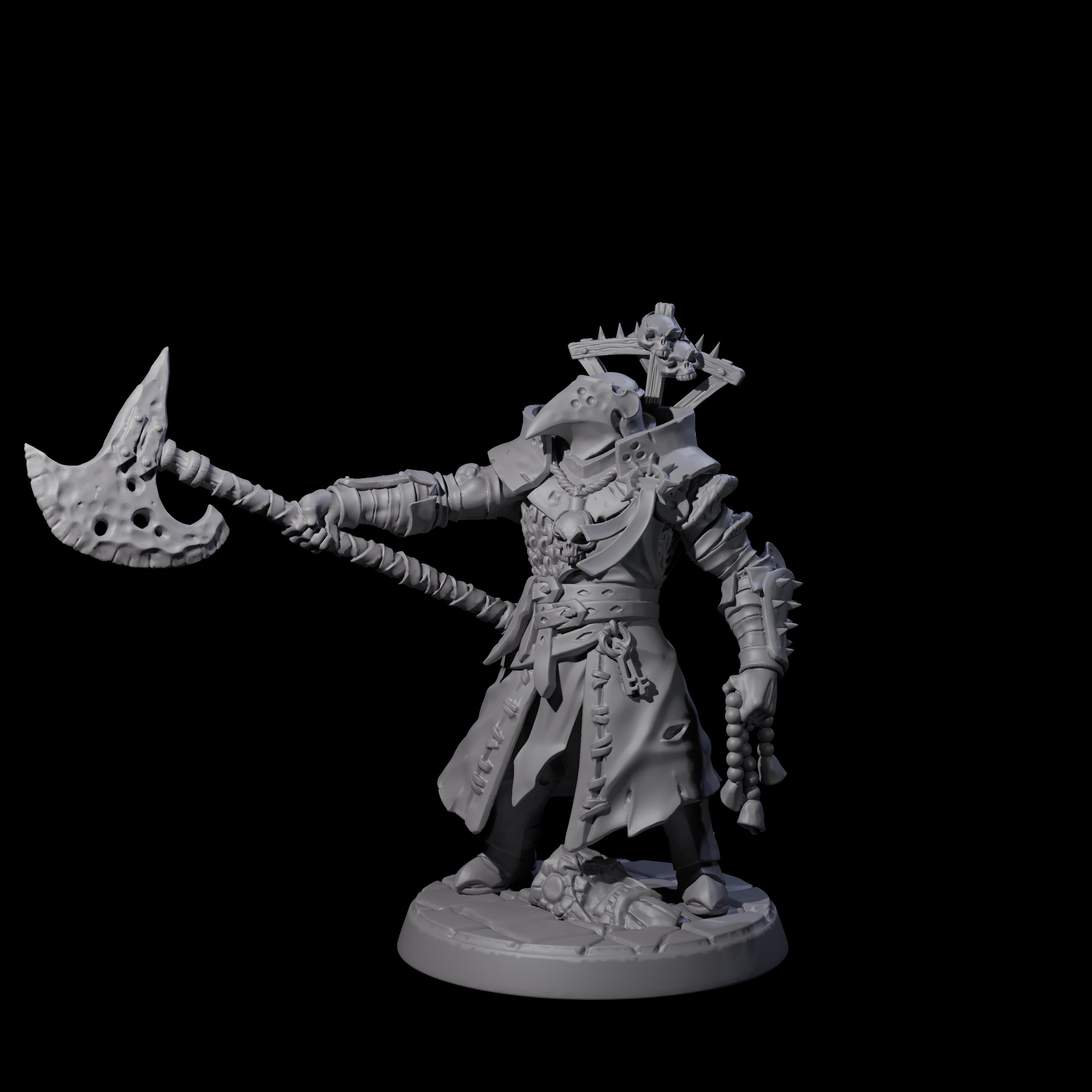 Four Penitent Plague Knights Miniature for Dungeons and Dragons, Pathfinder or other TTRPGs