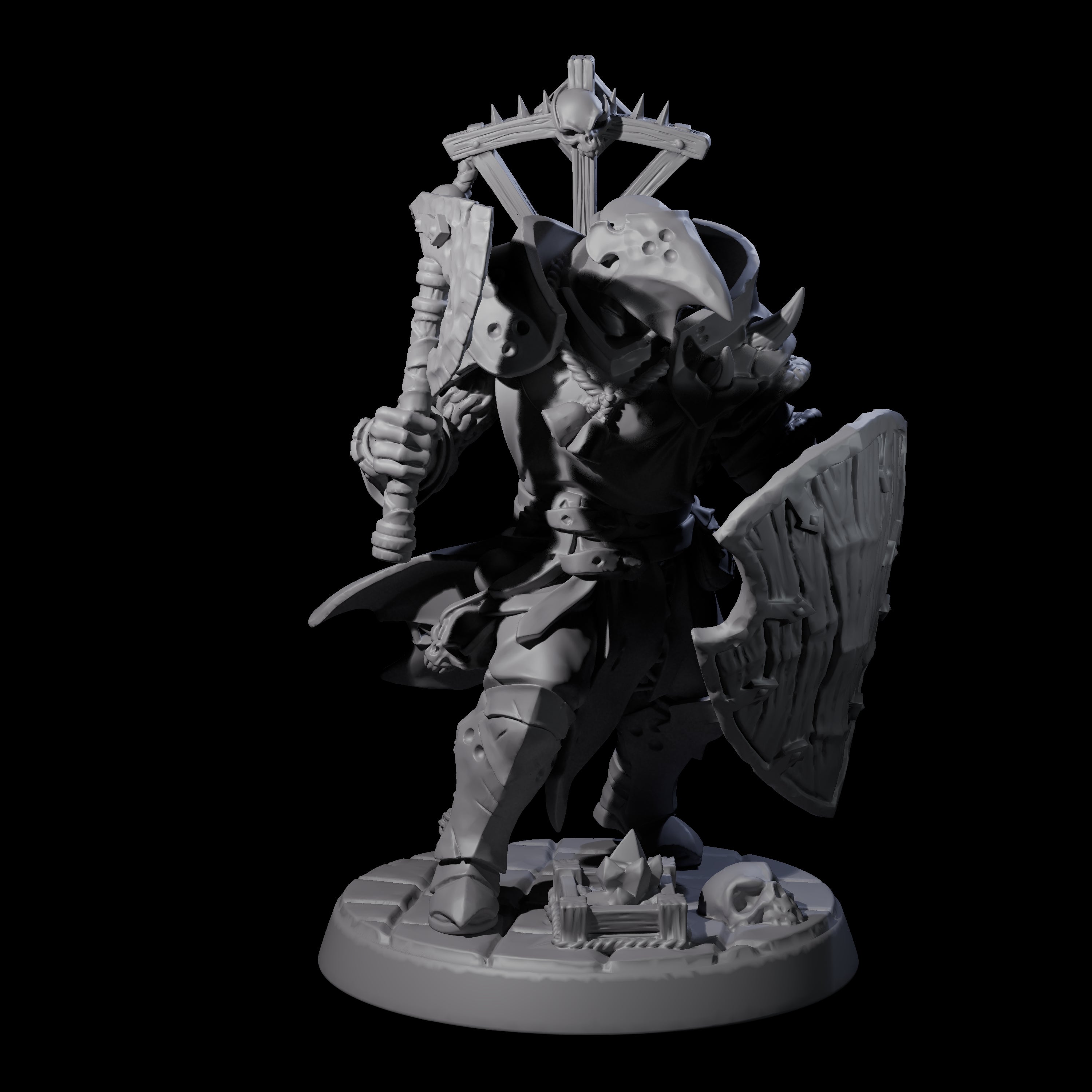 Four Penitent Plague Knights Miniature for Dungeons and Dragons, Pathfinder or other TTRPGs