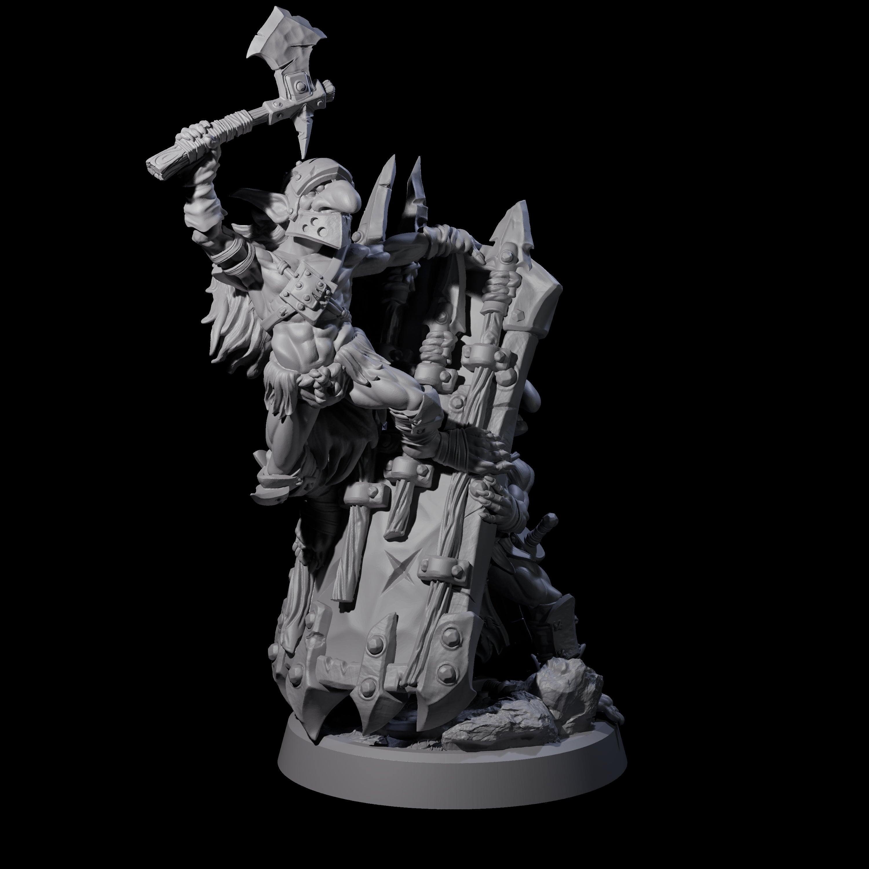 Four Piggybacking Goblin Duos Miniature for Dungeons and Dragons, Pathfinder or other TTRPGs