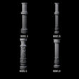 Four Pillars for a Frost Giant Temple Ruin Miniature for Dungeons and Dragons, Pathfinder or other TTRPGs
