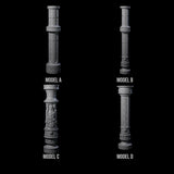 Four Pillars for a Frost Giant Temple Ruin Miniature for Dungeons and Dragons, Pathfinder or other TTRPGs
