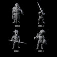 Four Pious Knights Miniature for Dungeons and Dragons, Pathfinder or other TTRPGs
