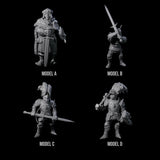 Four Pious Knights Miniature for Dungeons and Dragons, Pathfinder or other TTRPGs