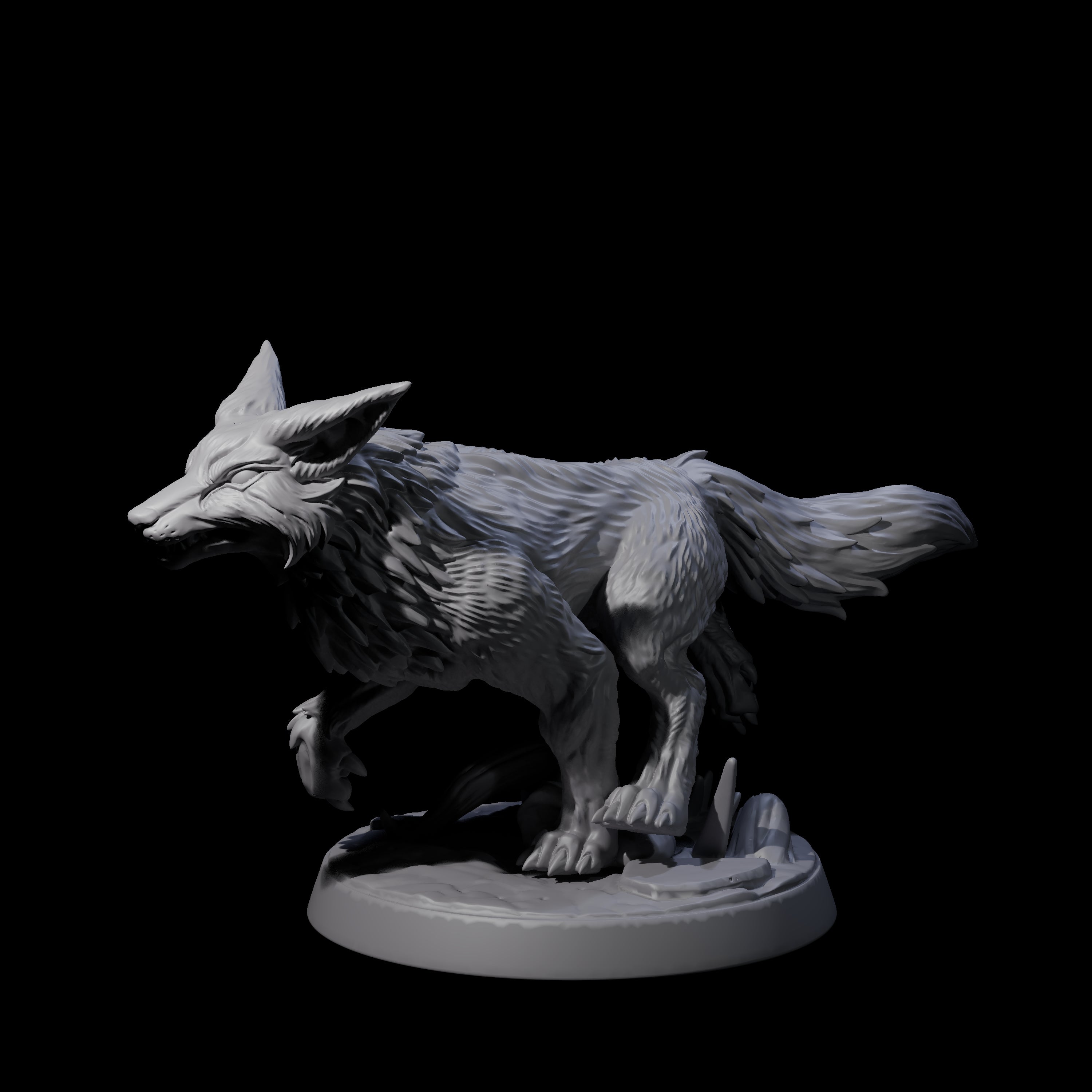 Four Playful Foxes Miniature for Dungeons and Dragons, Pathfinder or other TTRPGs