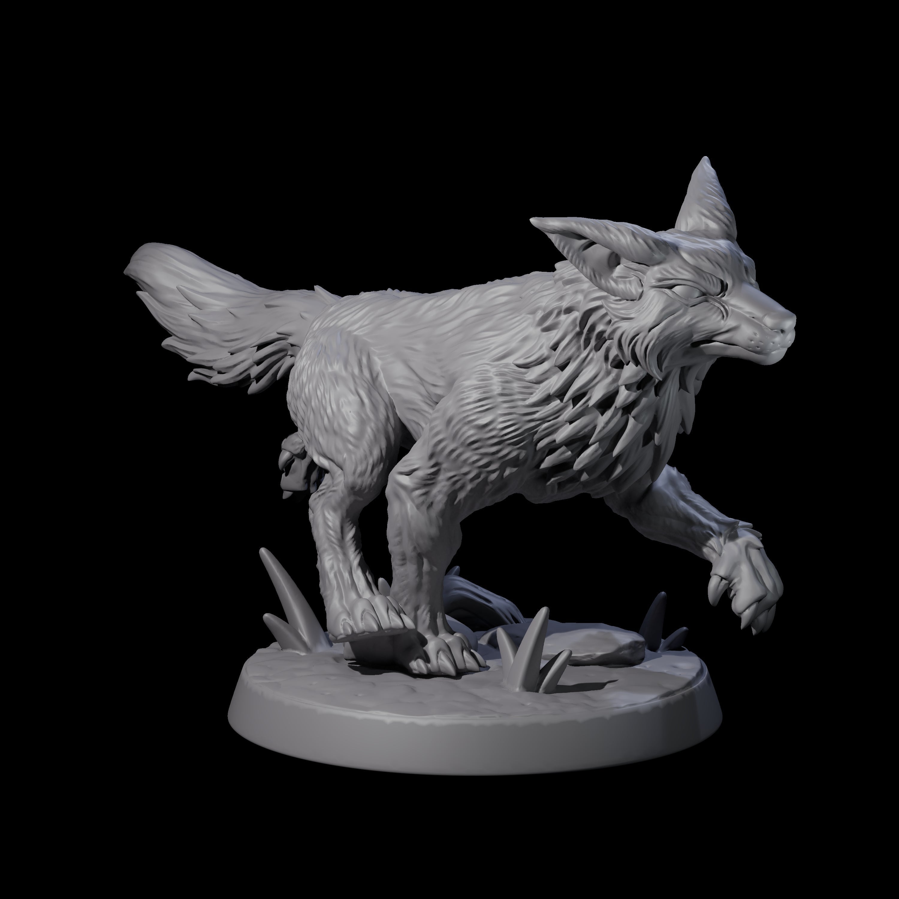 Four Playful Foxes Miniature for Dungeons and Dragons, Pathfinder or other TTRPGs