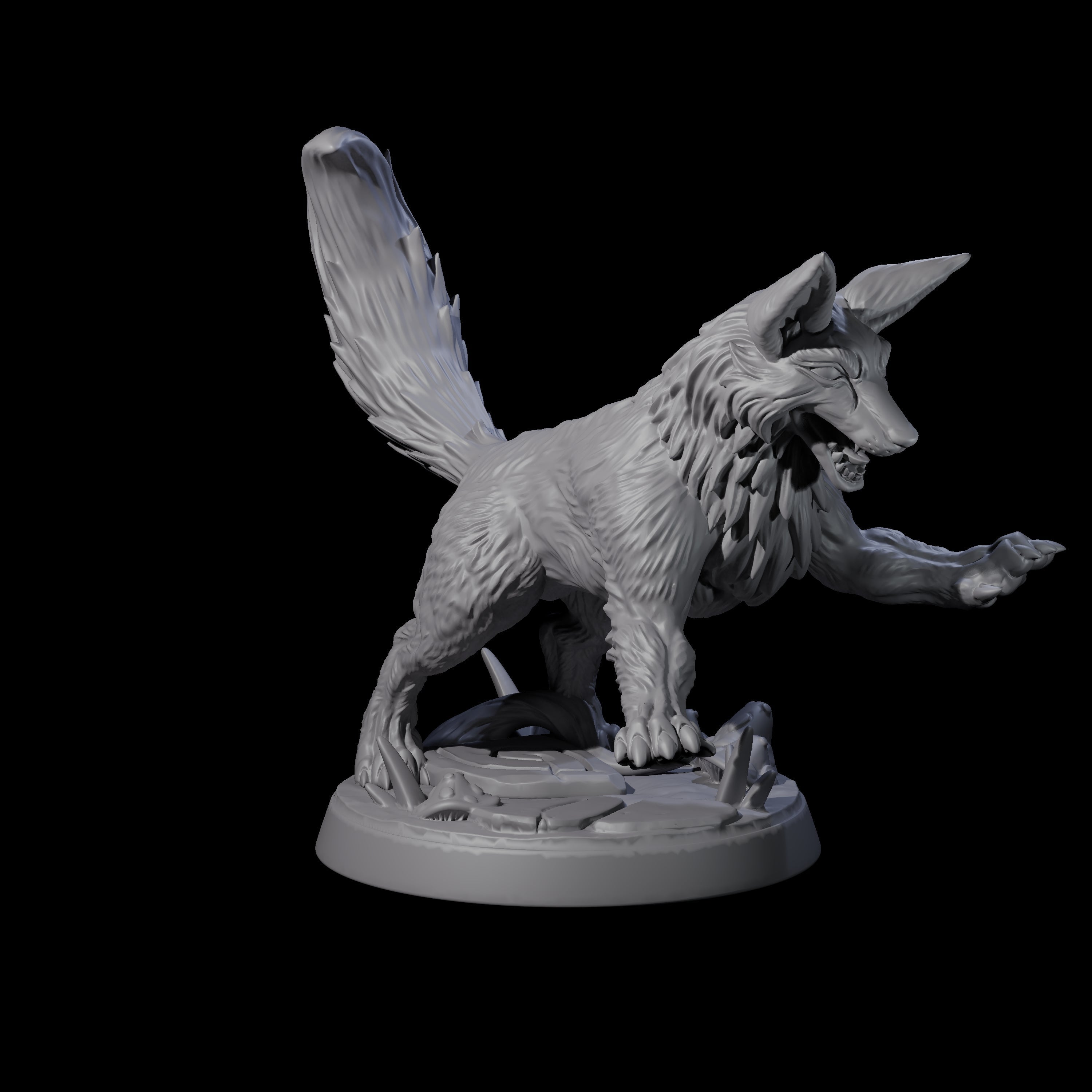 Four Playful Foxes Miniature for Dungeons and Dragons, Pathfinder or other TTRPGs