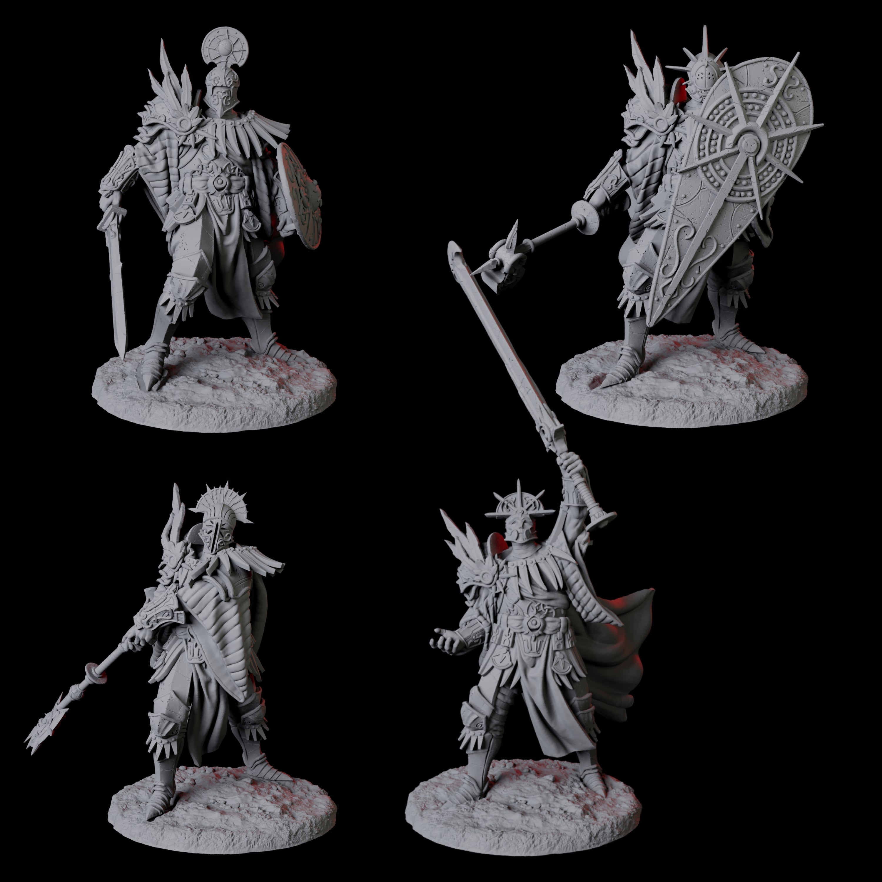 Four Powerful Legion Archons Miniature for Dungeons and Dragons, Pathfinder or other TTRPGs