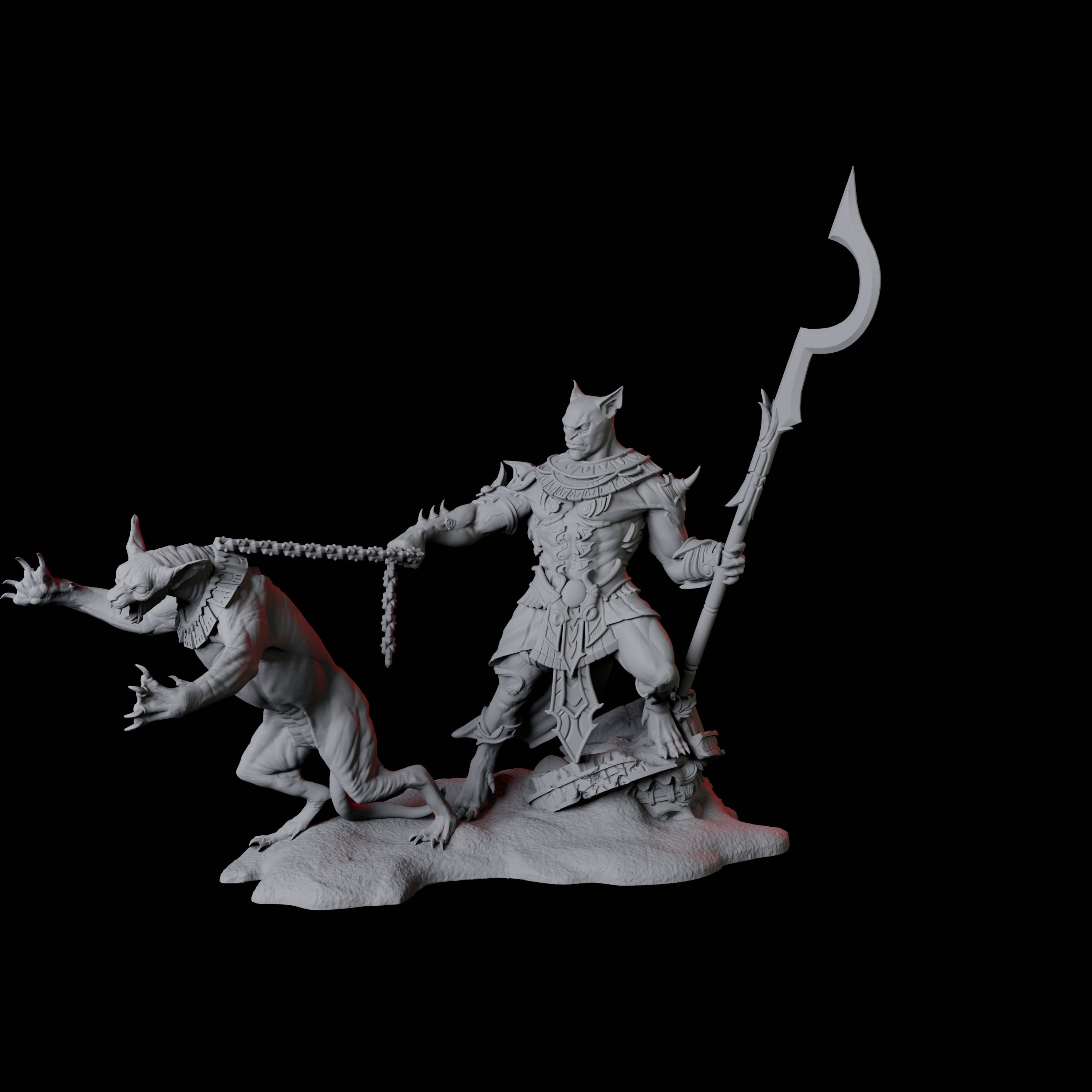 Four Powerful Tabaxi Warriors Miniature for Dungeons and Dragons, Pathfinder or other TTRPGs