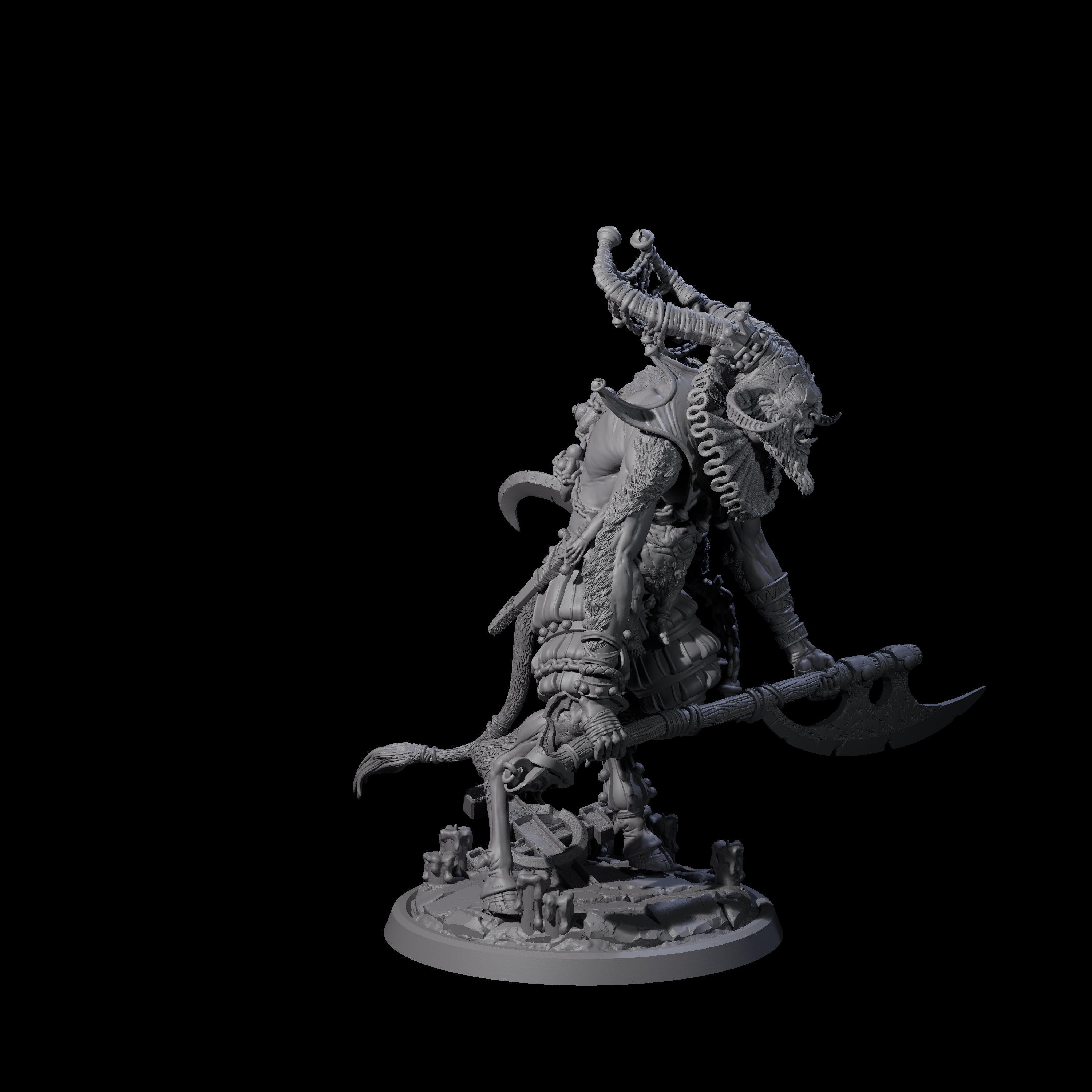 Four Prancing Jester Goristro Brutes Miniature for Dungeons and Dragons, Pathfinder or other TTRPGs
