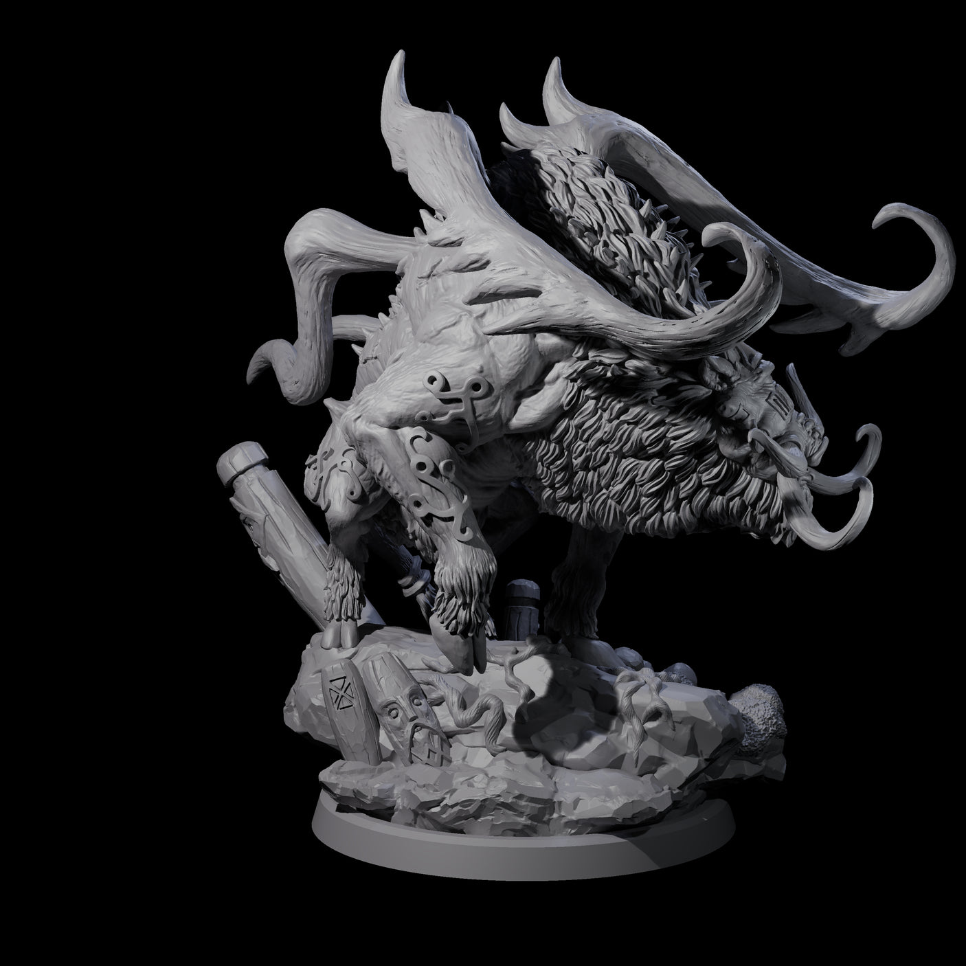 Four Primal Forest Beasts of the Green Wastes Miniature for Dungeons and Dragons, Pathfinder or other TTRPGs