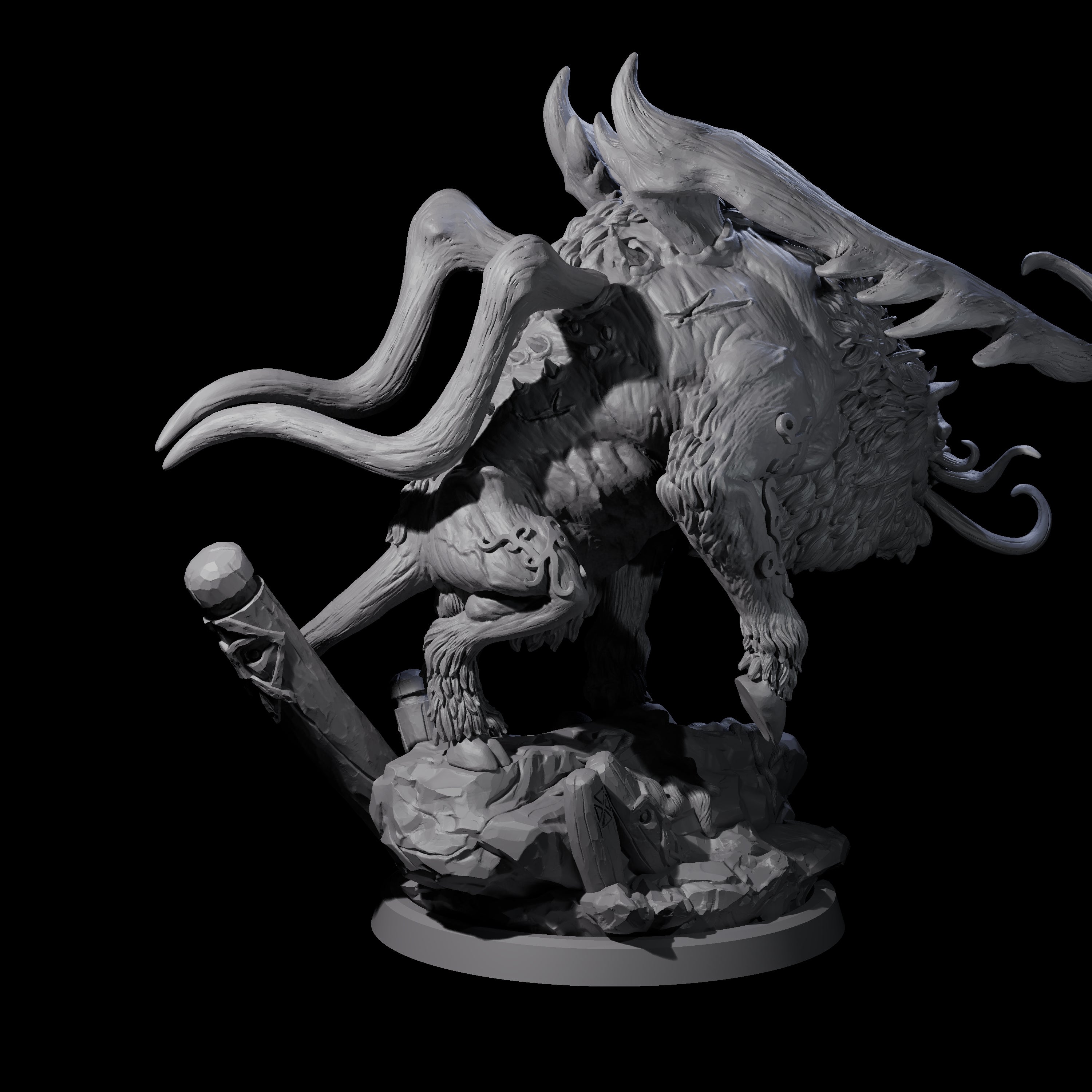 Four Primal Forest Beasts of the Green Wastes Miniature for Dungeons and Dragons, Pathfinder or other TTRPGs