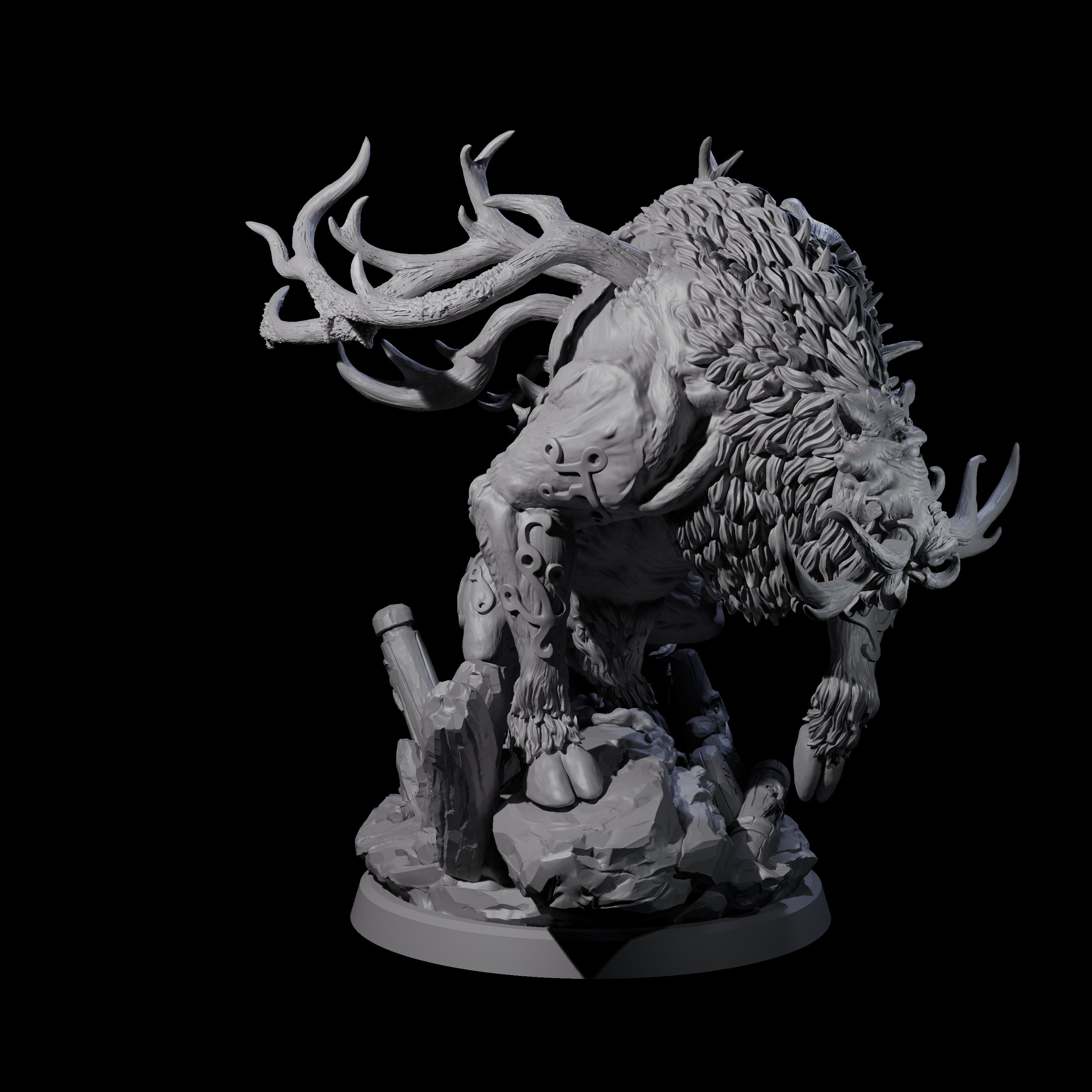 Four Primal Forest Beasts of the Green Wastes Miniature for Dungeons and Dragons, Pathfinder or other TTRPGs