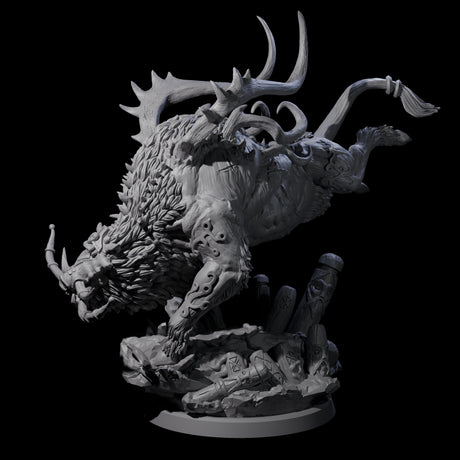 Four Primal Forest Beasts of the Green Wastes Miniature for Dungeons and Dragons, Pathfinder or other TTRPGs
