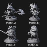 Four Putrid Otyugh Aberrations Miniature for Dungeons and Dragons, Pathfinder or other TTRPGs
