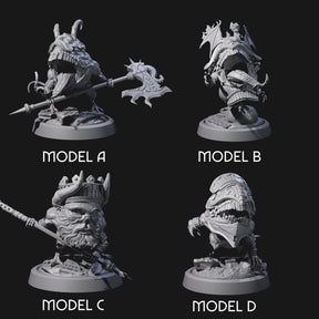 Four Putrid Otyugh Aberrations Miniature for Dungeons and Dragons, Pathfinder or other TTRPGs