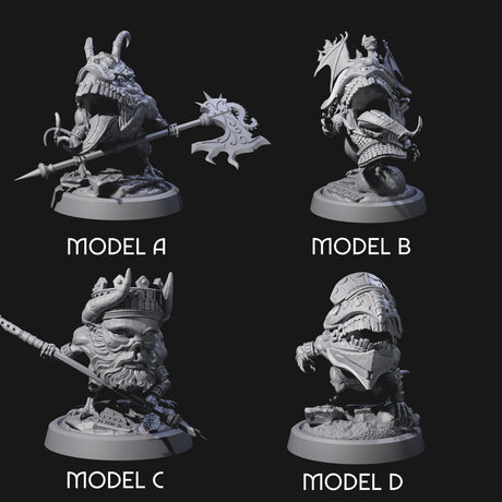 Four Putrid Otyugh Aberrations Miniature for Dungeons and Dragons, Pathfinder or other TTRPGs