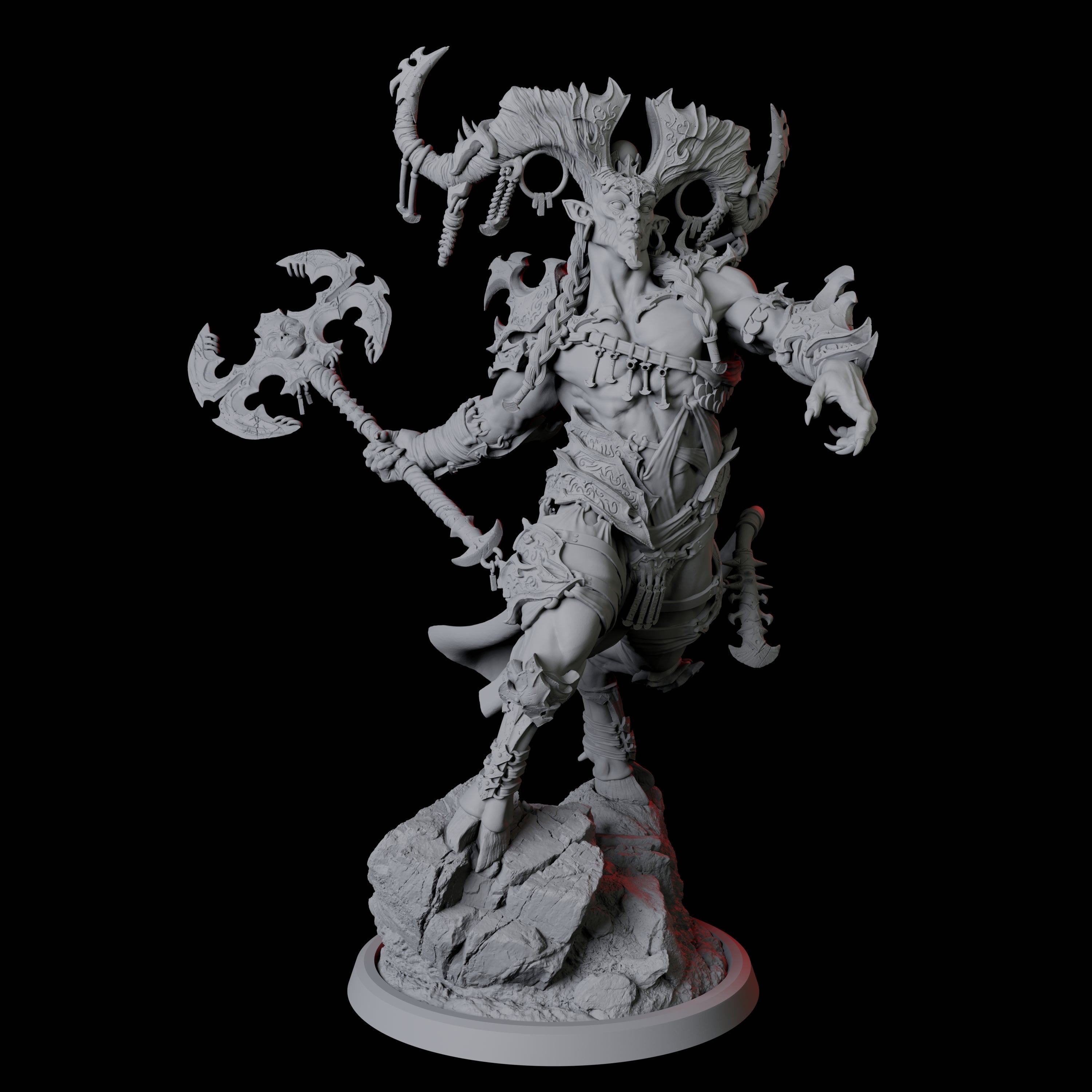 Four Raging Brimoraks Miniature for Dungeons and Dragons, Pathfinder or other TTRPGs