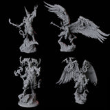 Four Raging Brimoraks Miniature for Dungeons and Dragons, Pathfinder or other TTRPGs