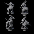 Four Raging Bugbears on Owlbears Miniature for Dungeons and Dragons, Pathfinder or other TTRPGs