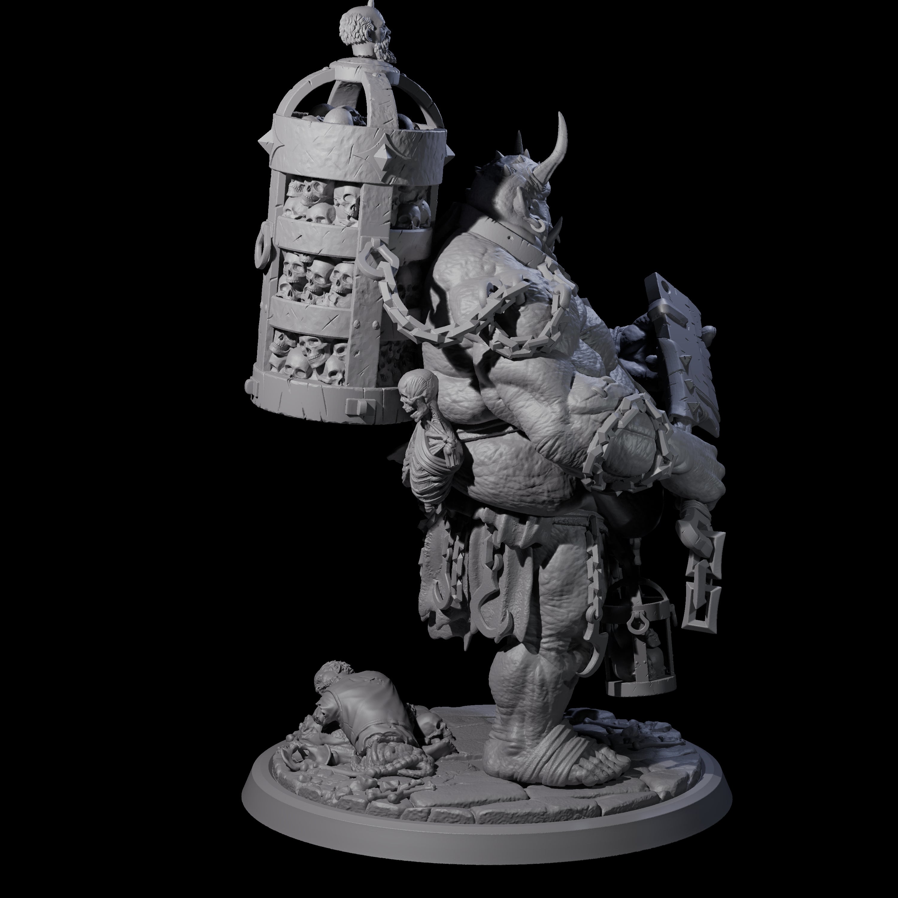 Four Raging Cyclops Miniature for Dungeons and Dragons, Pathfinder or other TTRPGs