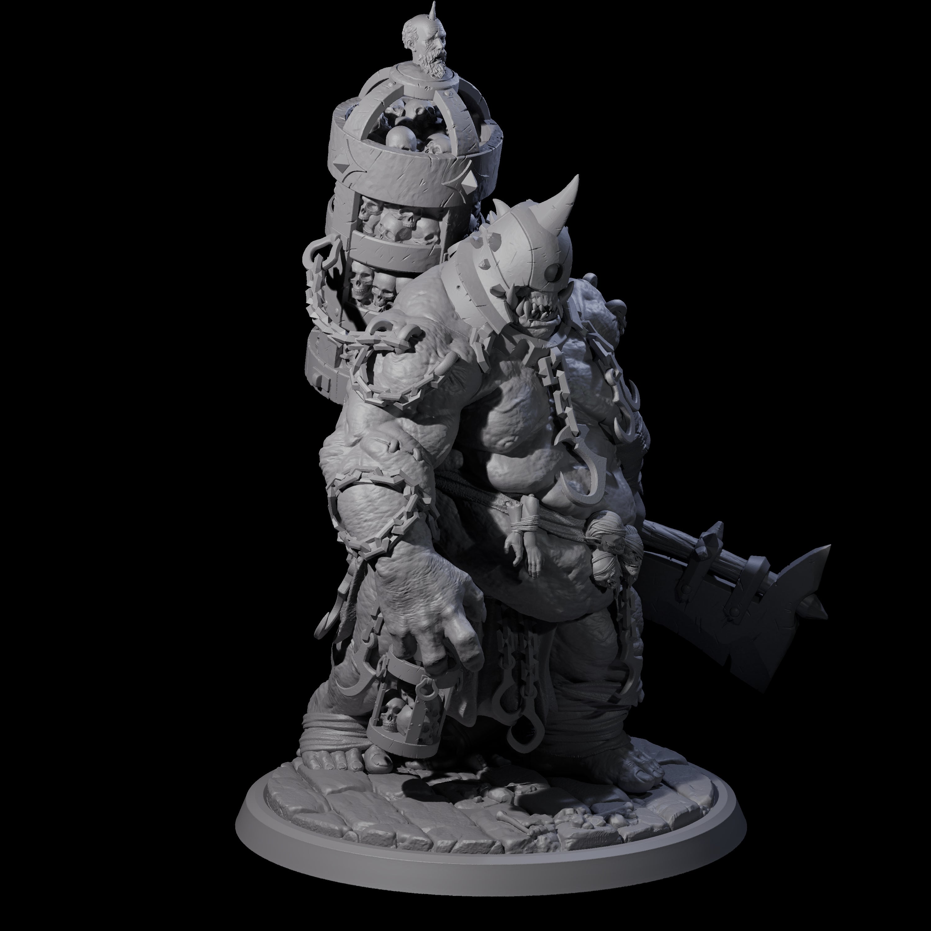 Four Raging Cyclops Miniature for Dungeons and Dragons, Pathfinder or other TTRPGs