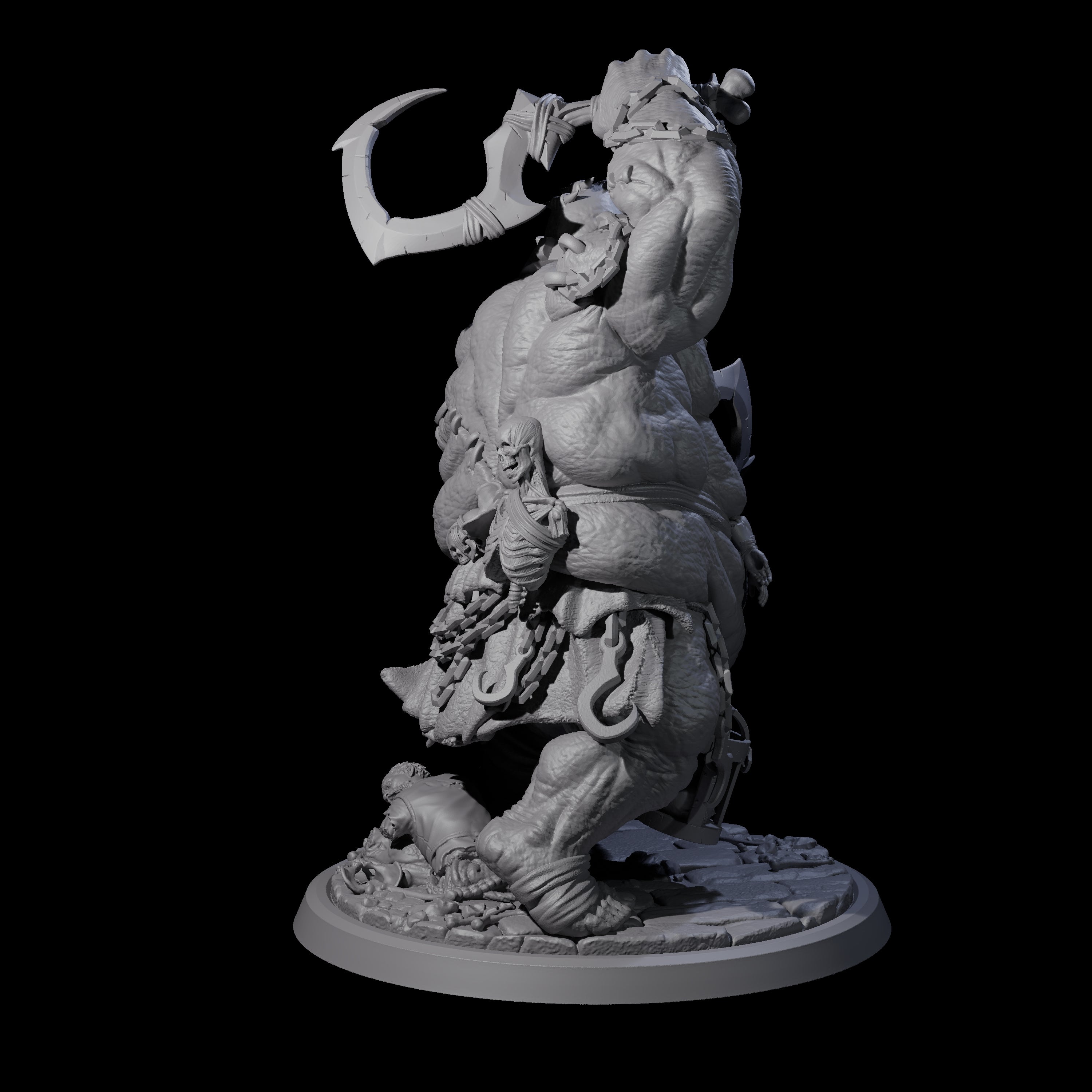 Four Raging Cyclops Miniature for Dungeons and Dragons, Pathfinder or other TTRPGs