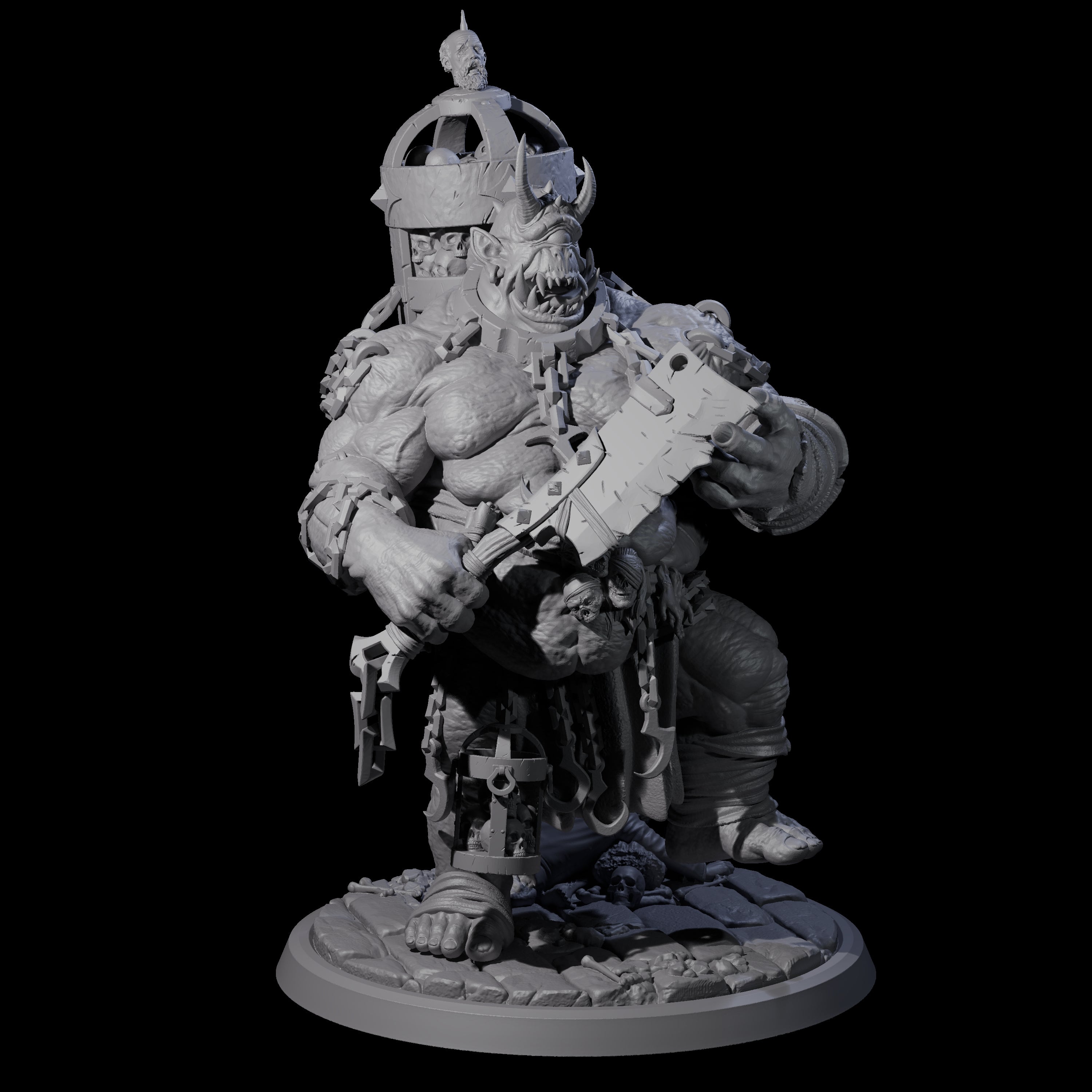 Four Raging Cyclops Miniature for Dungeons and Dragons, Pathfinder or other TTRPGs