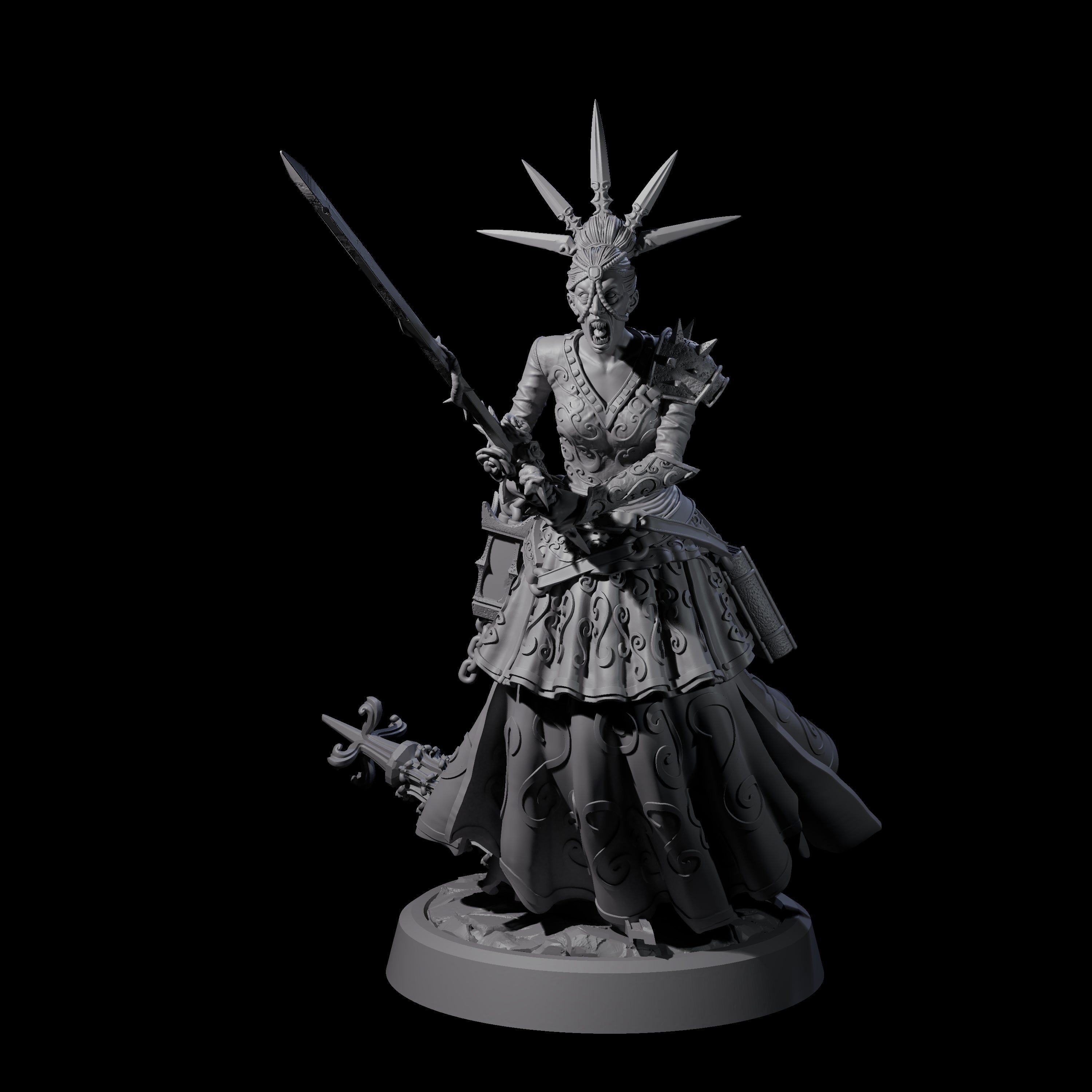 Four Raging Warblade Succubi Miniature for Dungeons and Dragons, Pathfinder or other TTRPGs